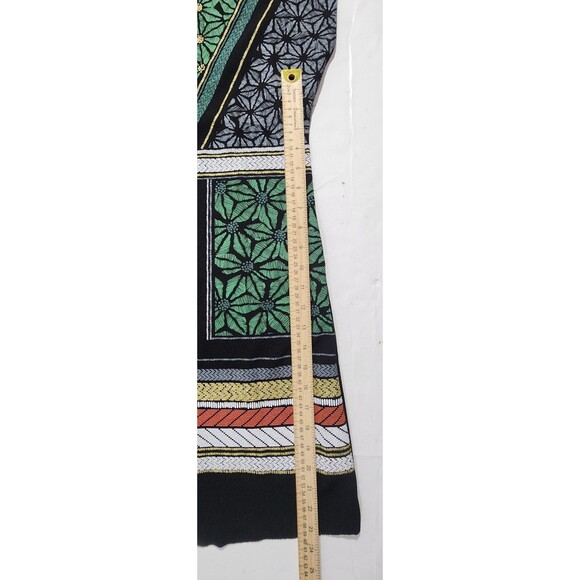 Zara Aztec Metal Tribal Sleeveless Raw Edge Hem Sheath Dress Womens Size XL - Picture 14 of 15